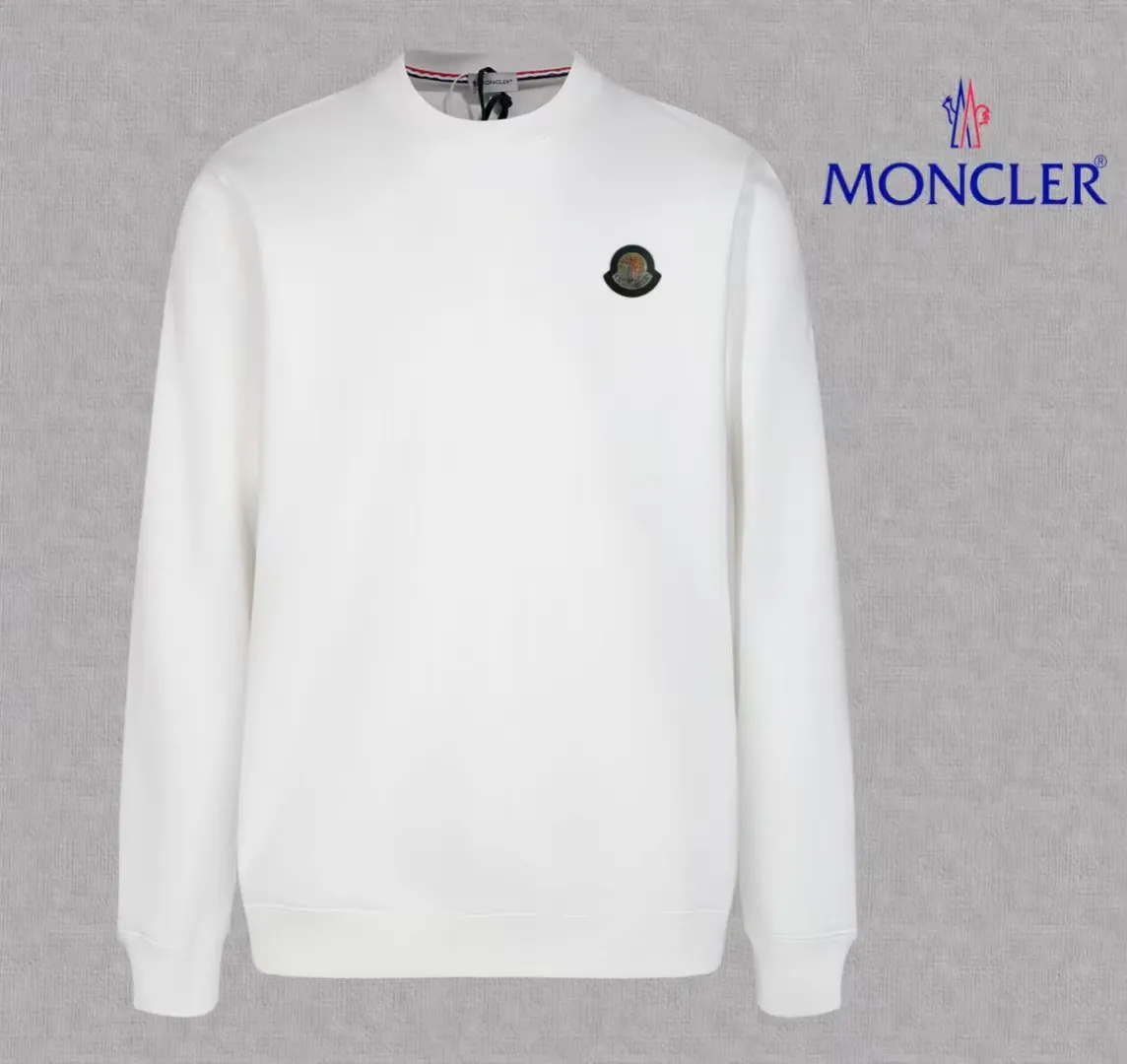 【 In Stock】 〖 𝐌𝐎𝐍𝐂𝐋𝐄𝐑~ 〗 440g ， 😎 ， ， Factory 2025 T ， ， Premium LOGO， Same Style ：Black White Size：S M L XL 2XL